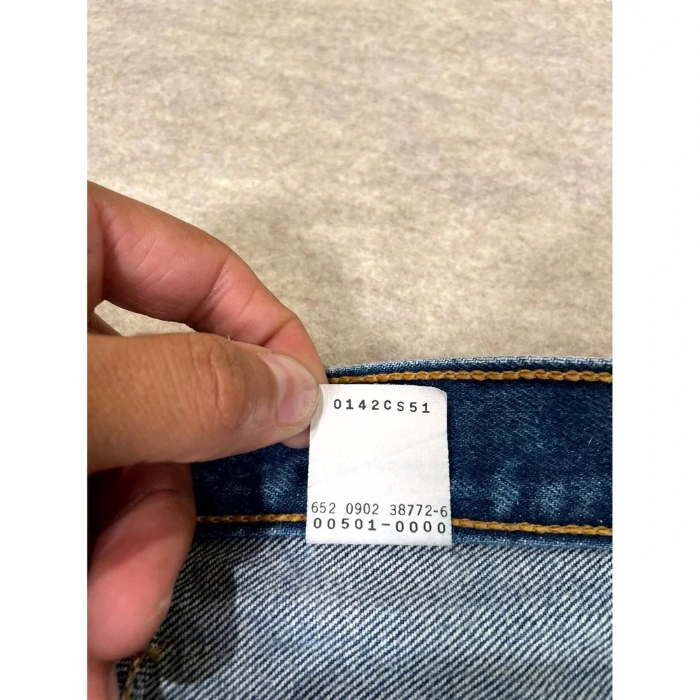 Levi's 501 Jeans Men‎ 34x32 Blue Denim Cotton 5-Pockets Straight Leg Mid Rise